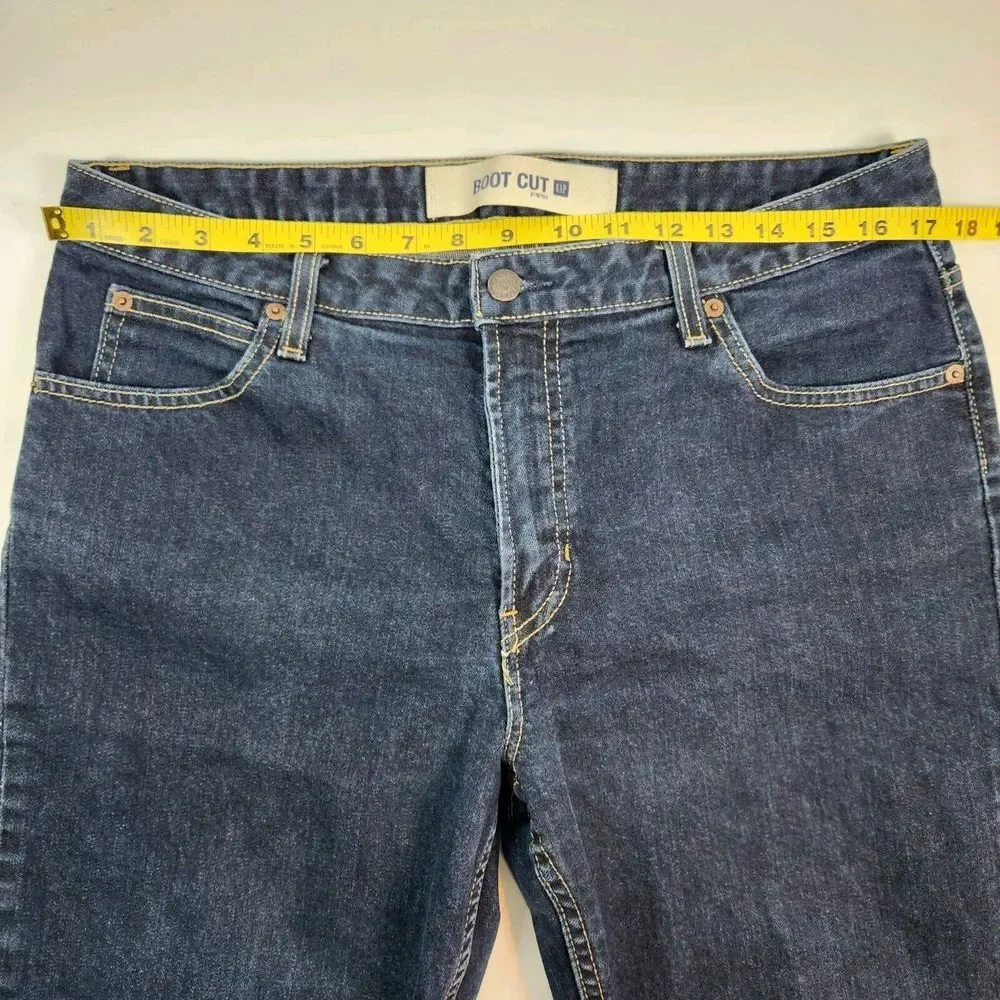 Gap Bootcut Stretch Jeans Size 14 Long‎ Dark Denim (Inseam Hemmed to 26 1/4